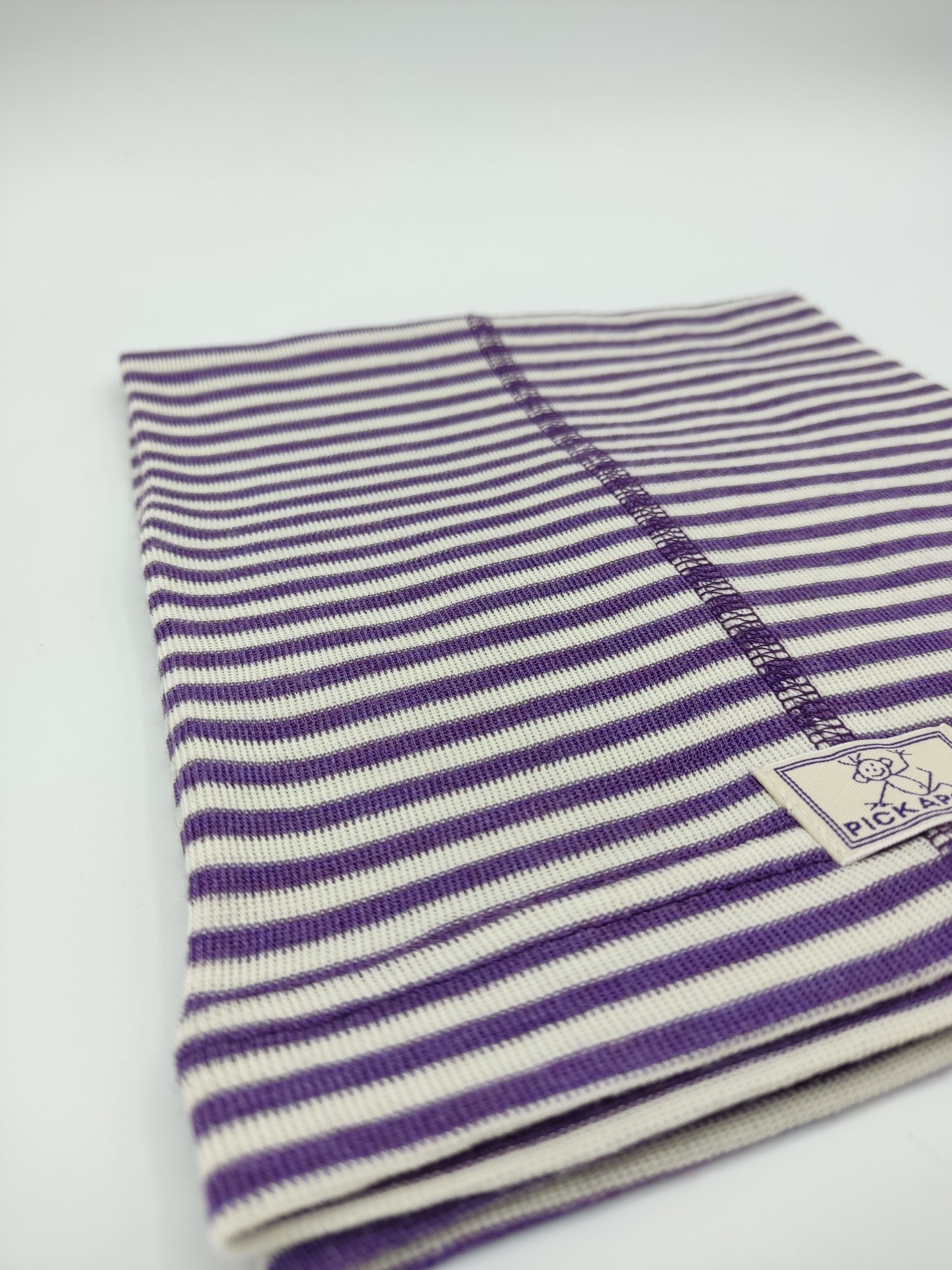 Scaldacollo in lana e seta per bambino e adulto // riga Viola